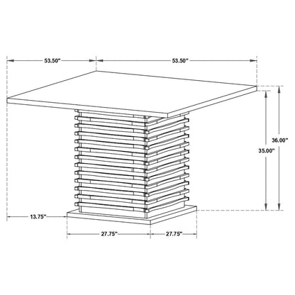 Stanton Rectangular 66-inch Dining Table Black