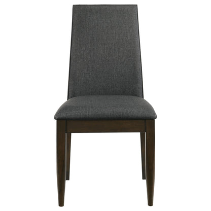 Wes Upholstered Dining Side Chair Dark Walnut (Set of 2)