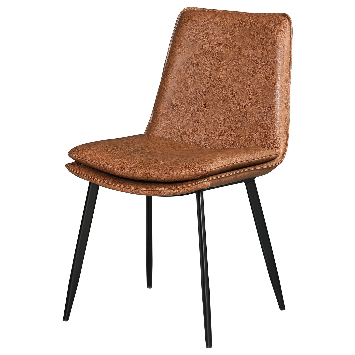 Ortega Upholstered Dining Side Chair Coffee (Set of 2)