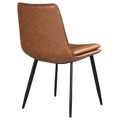 Ortega Upholstered Dining Side Chair Coffee (Set of 2)