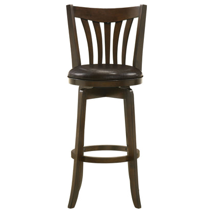 Lambert Wood Counter Height Swivel Bar Chair Dark Cherry