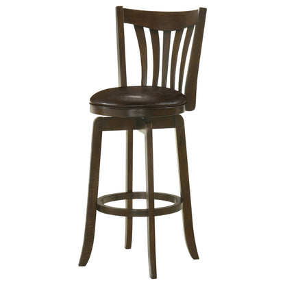 Lambert Wood Counter Height Swivel Bar Chair Dark Cherry