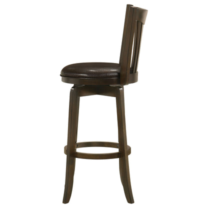 Lambert Wood Counter Height Swivel Bar Chair Dark Cherry