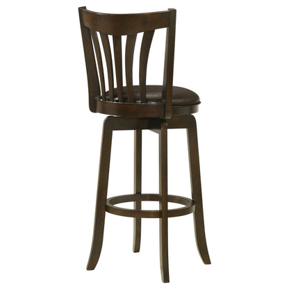 Lambert Wood Counter Height Swivel Bar Chair Dark Cherry