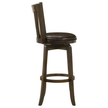 Lambert Wood Counter Height Swivel Bar Chair Dark Cherry
