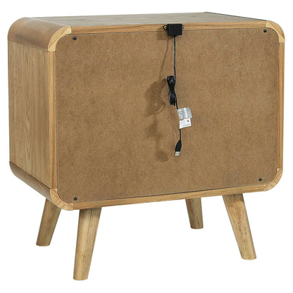 Robyn 2-drawer Nightstand Bedside Table Dark Walnut