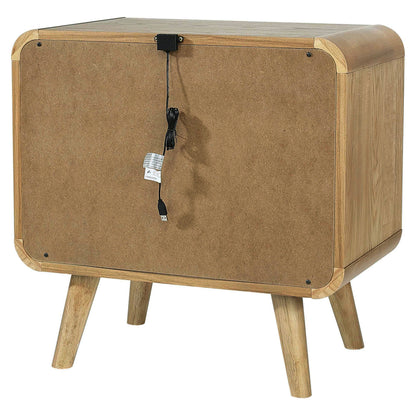 Robyn 2-drawer Nightstand Bedside Table Dark Walnut