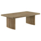 Halstead Rectangular Wood Coffee Table Distressed Light Brown