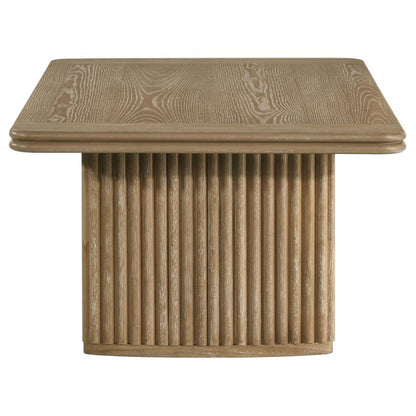 Halstead Rectangular Wood Coffee Table Distressed Light Brown